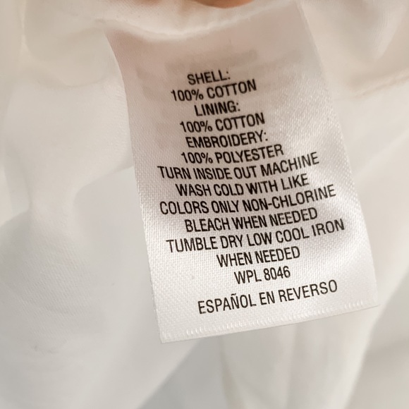 NWT! White Maison Jules Embroidered Midi Dress L - Picture 5 of 5